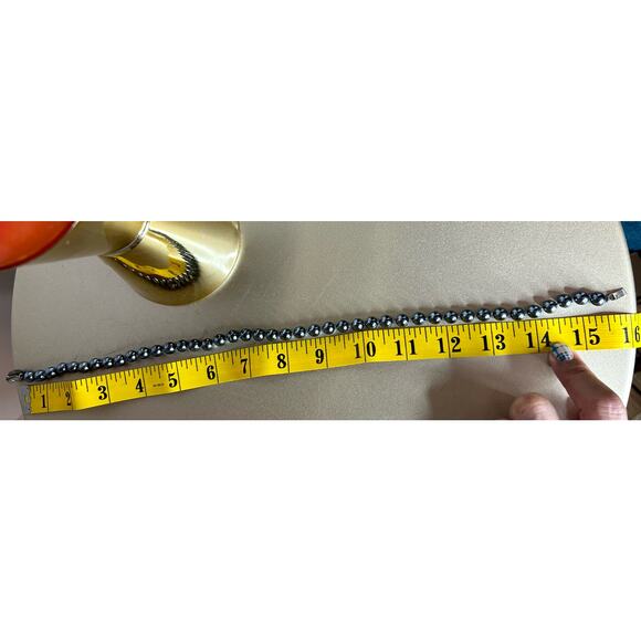 Talbots beaded necklace. Blueish Black Color. Great Condition. 16 inches - Picture 4 of 4